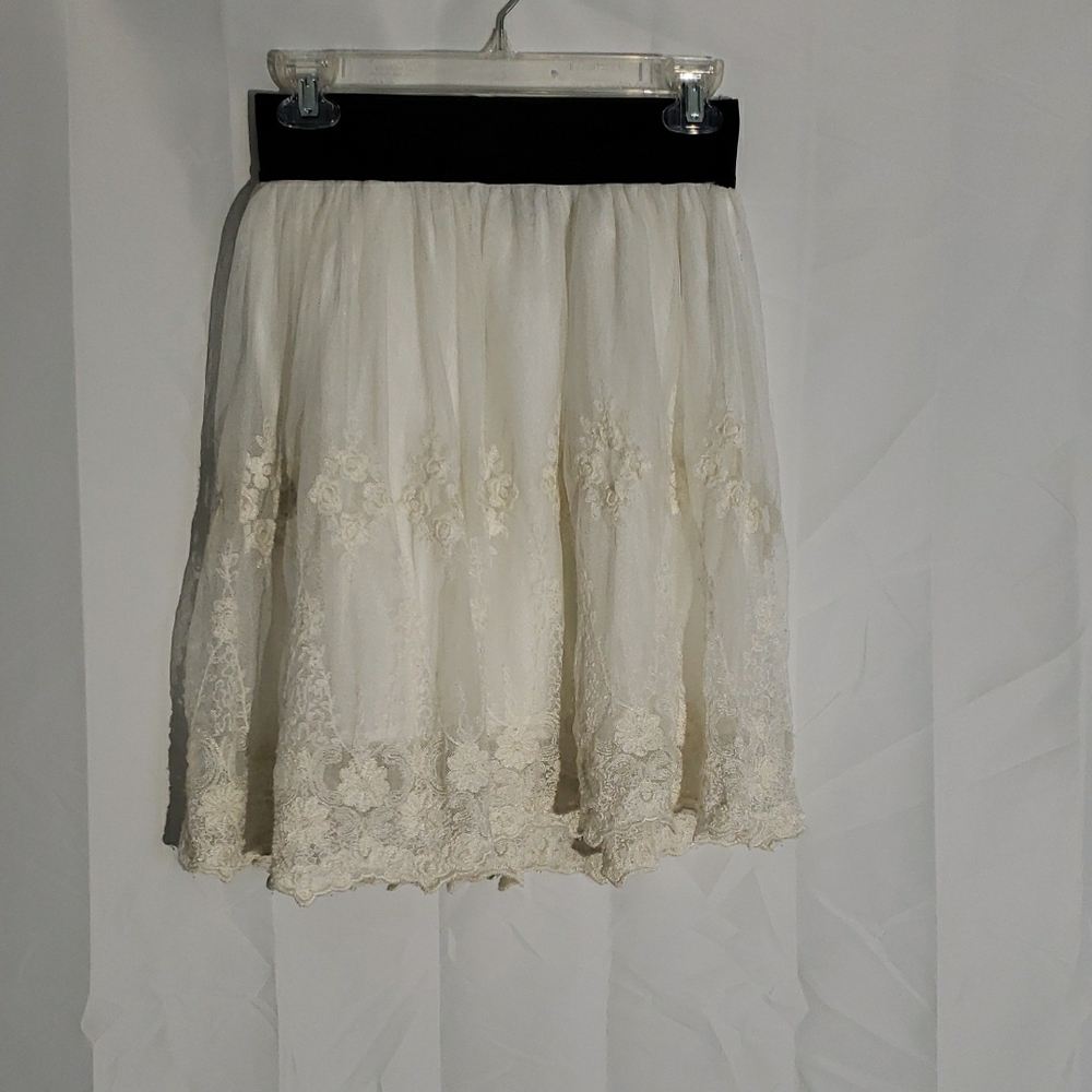 Vintage Lace Tule Ballerina Balletcore Cottagecore Skirt Tutu Size Small
